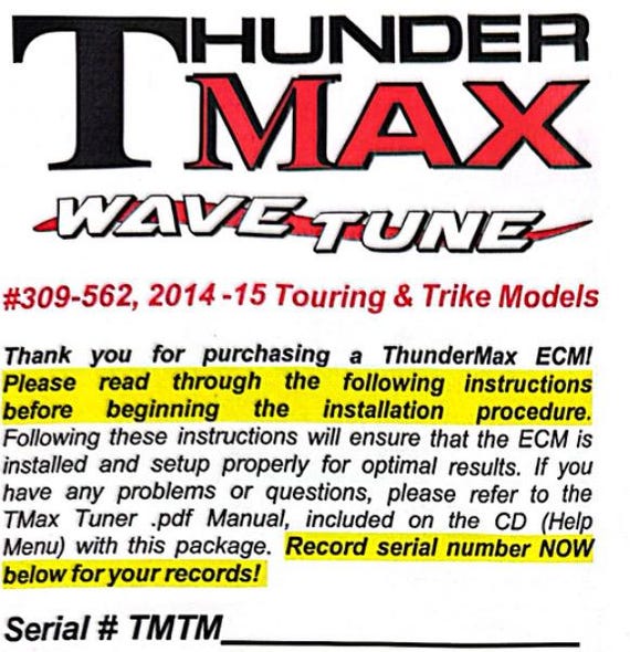 Thunder Max Wave Tune 309-562 2014-2015 ツーリングバイクおよび