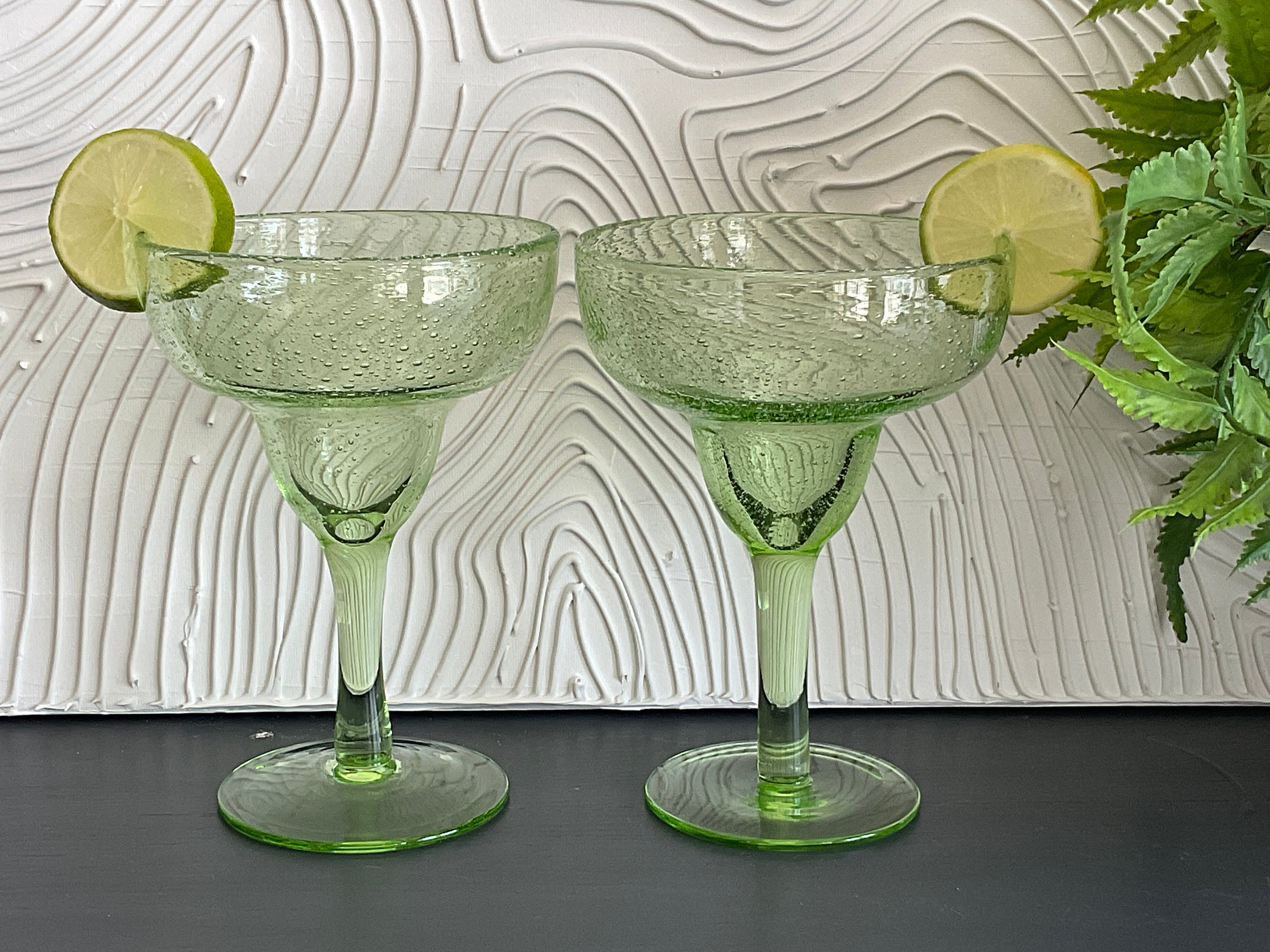 Double Wall Classic Margarita Glasses, Unique Shaped Insulated Barware,  High Quality and Freezer Safe, Great Gift for Mixed Drinks, 12-ounce 