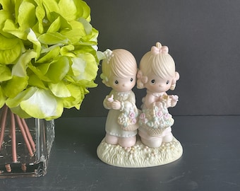 Vintage Friends Figurine Porcelain Female Best Friends Statuette Sister Gift Friend Gift Precious Moments “To My Forever Friend” 1985