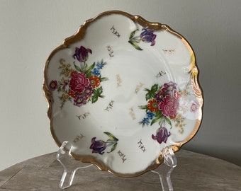 Bol vintage cadeau de mariée de luxe en porcelaine japonaise Régence élégance bol doré chambre décor salle de bain accent bijoux plat des années 1980