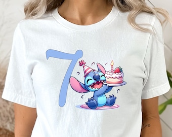 Stitch It's My 7th Birthday Shirt, Stitch Shirt, Disney Shirt, Stitch Party Shirt, Disney Birthday Party, Birthday Girl Shirt