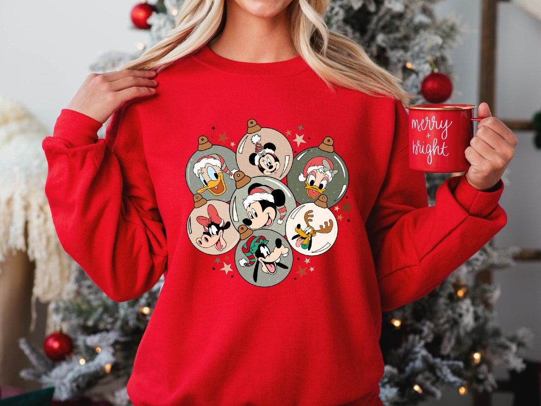 Mickey Mouse Sueter NavideÃ±o Hombre Rojo Sudadera De Navidad - Main Image