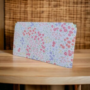 Origami gift card holder multicolor floral OOAK