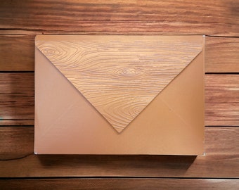 Handmade Embossed Gladstone Envelope • Custom Card Envelope