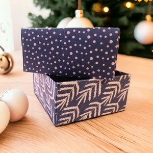Handmade Origami Gift Box • Blue Floral