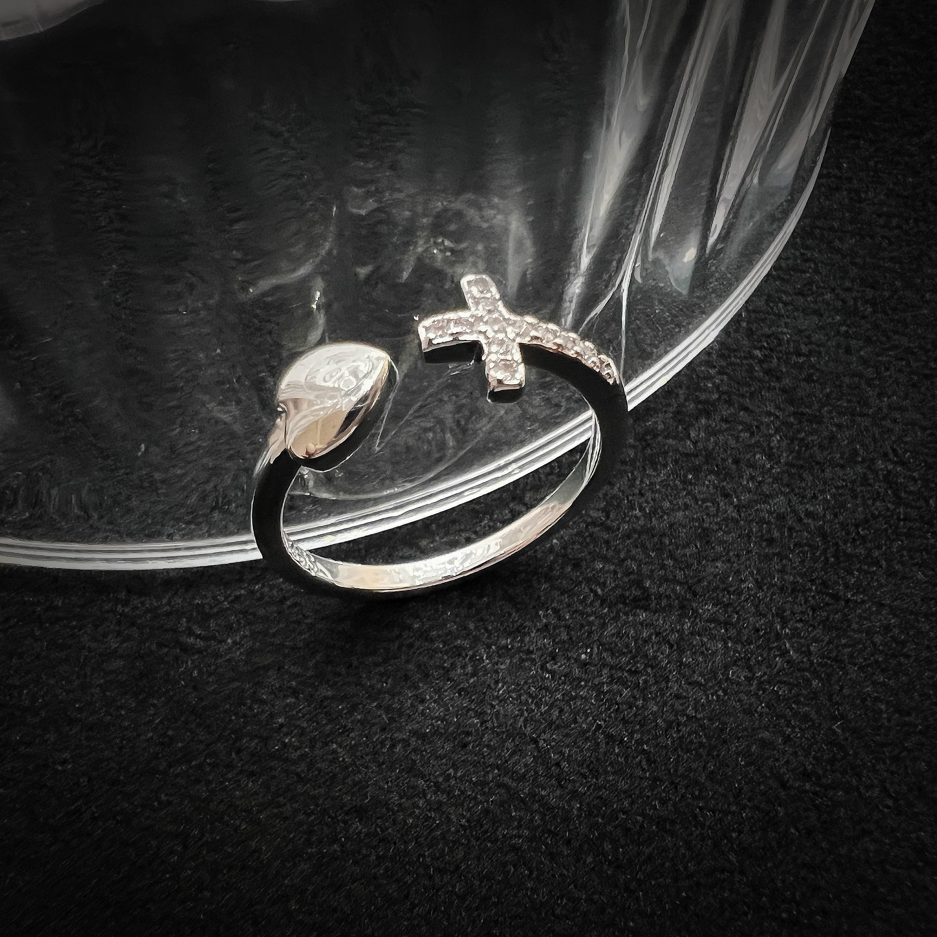 Dainty Cross Ring Etsy Canada