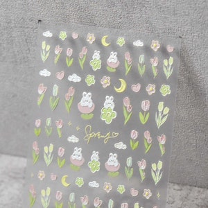 Spring Flower Nail Stickers, Flower Nail Decals, Floral Nail stickers, Spring Nail Art, Nail Deigner Art, Nail Accessories, DIY Nails