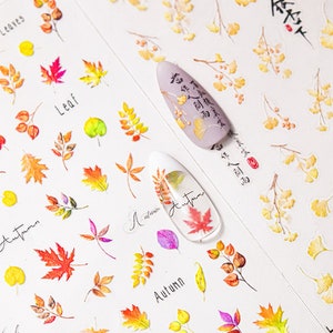 Herbst Nagel Aufkleber, Herbst Nagel Aufkleber, Ahorn Blatt Nagel Aufkleber, Herbst Nagel Kunst, DIY Nägel
