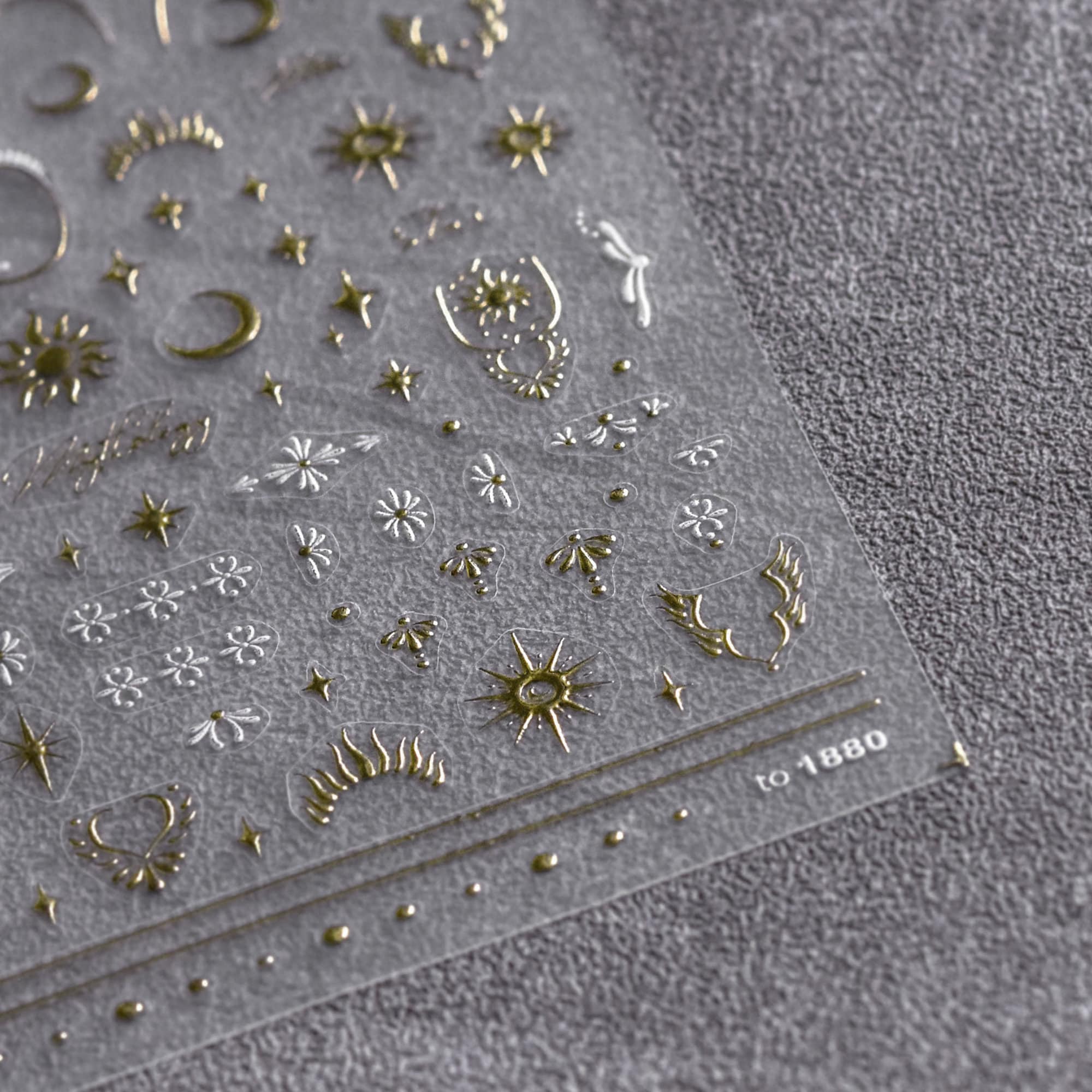 Gold Nail Stickers Moon and Star Nail Stickers Gold Nail Etsy