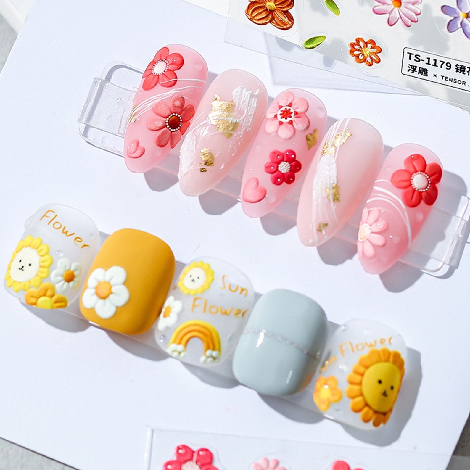 Summer Flower Nail Stickers Flower Nail Decals Summer Nails - Etsy