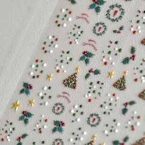 Christmas Tree Nail Stickers, Christmas Tree Nail Decals, Christmas Nail Design, Nail Art, DIY Nails
