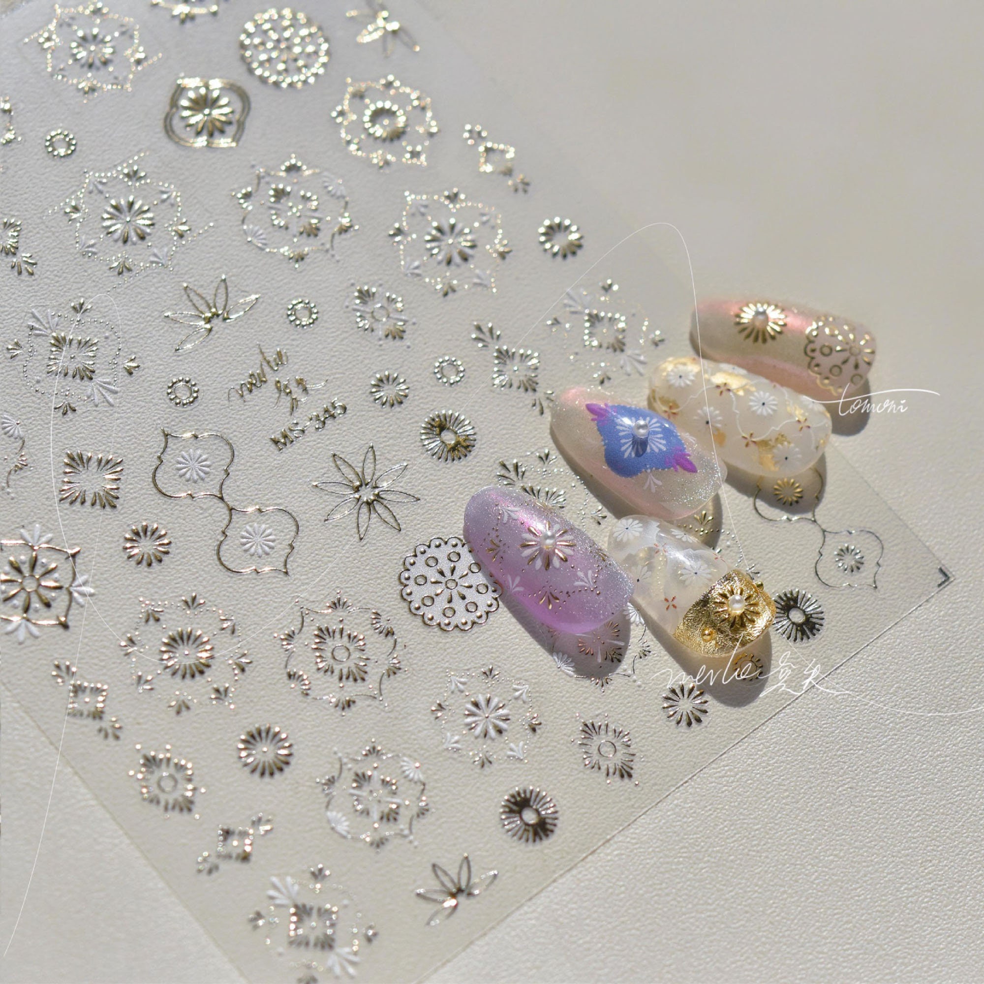 10PCS Crystal Chanel Nail Charms