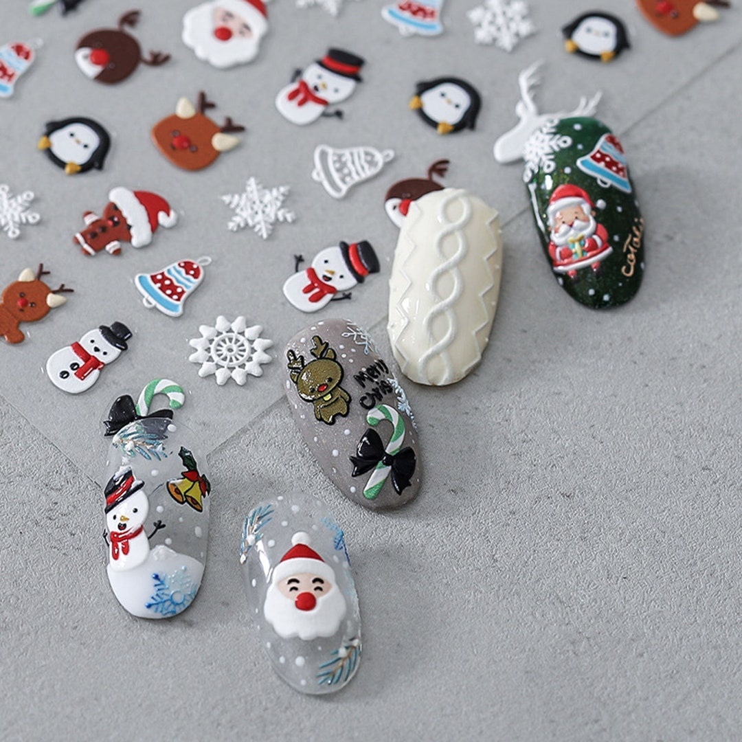 Christmas Nail Stickers, Christmas Nail Deals, Santa Nail Stickers Nails Stickers Christmas