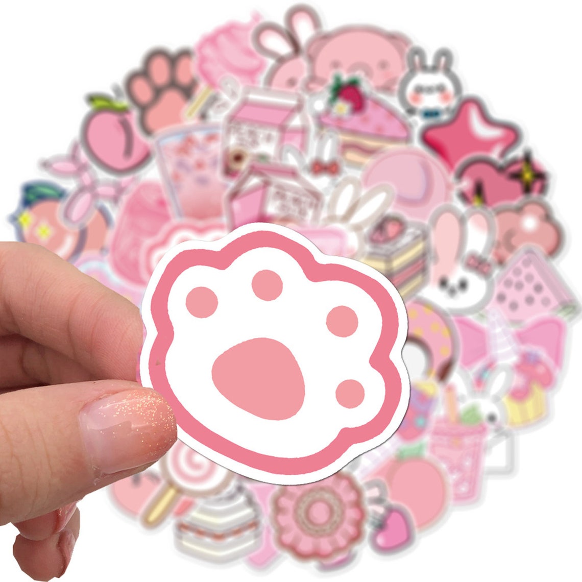 50pcs Pink Stickers Cute Stickers Kawaii Stickers Laptop - Etsy