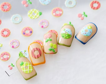 Cute Nail Stickers, Kawaii Nail Decals, Nail Decal Art, DIY Nails