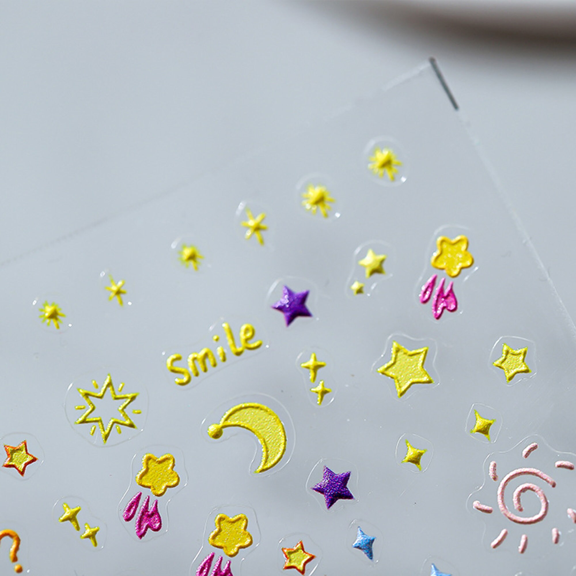 Star Nail Stickers Star Nail Decals Moon and Star Nail Etsy