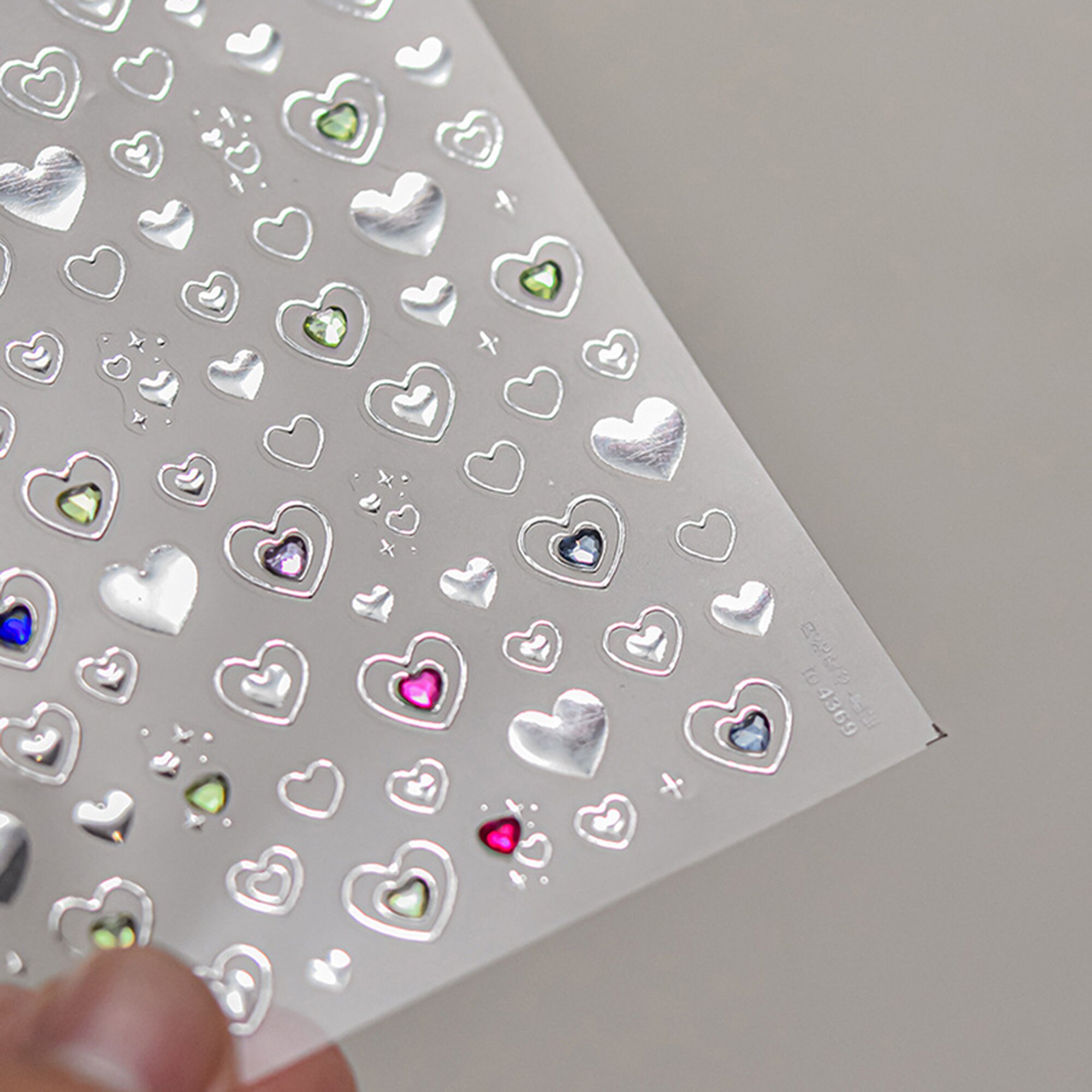 Sticker On Silver Wrapper Silver Star Nail Stickers, Silver Heart Nail Stickers, Silver Nail ...