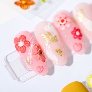 Summer Flower Nail Stickers Flower Nail Decals Summer Nails - Etsy