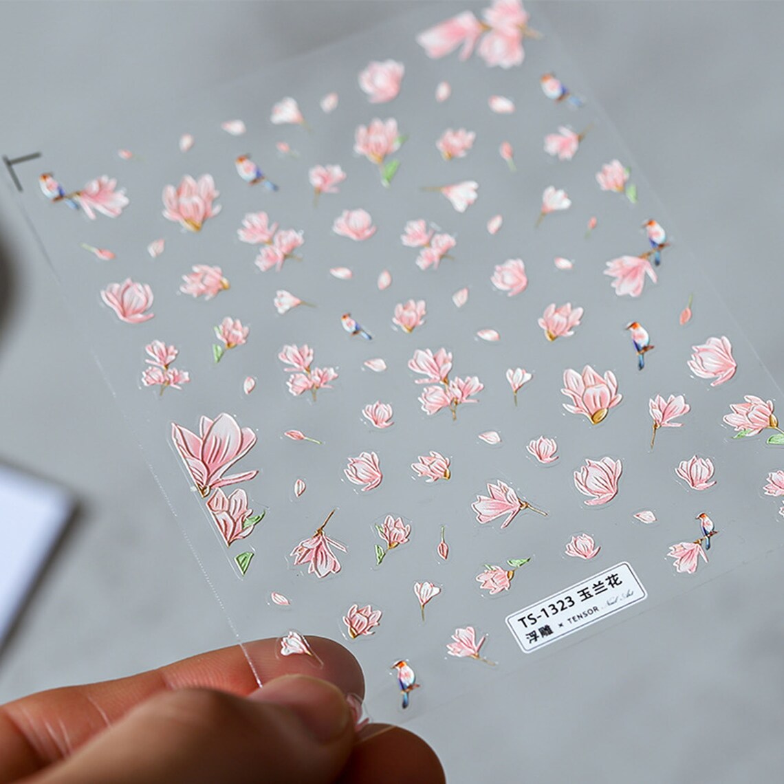 Flower Nail Stickers Flower Nail Decals Mangnolia Flower - Etsy