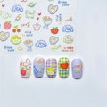 Kawaii Drawings Nail Stickers, Kawaii Nail Decals, Cartoon Nail Stickers, Nail Decal Art, Nail Supplies, DIY Nails product logo
