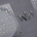 Gold Moon And Star Nail Stickers, Gold Nail Decals, Silver Nail Stickers, Silver Nail Decals, DIY Nails product logo