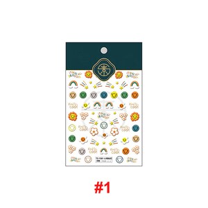 Smiling Face Nail Stickers, Smiling Face Nail Decals, Nail Designer Art