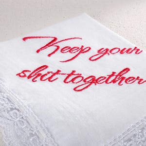 Elegant Lace Wedding Handkerchief, Embroidered Wedding Napkins, Father of The Bride Gift, Groomsmen Gift, Pocket Square, Mother in Law Gift image 9