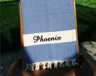 Custom Beach Towel, Girls Trip gifts with Personalized Name, Lightweight Travel Beach Blanket for Vacation, Summer Gift for Friends