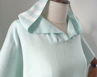 Unisex Surf Poncho for Swimmers, Monogram Personalized Hooded Poncho, Hostess Gift For Her, Mothers Day Valentines Day Gifts Personalized