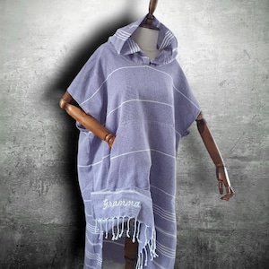 Personalized Gift Hooded Poncho, Custom Wetsuit Changing Towel, Beach Cover up, Unisex Surf Poncho, Mothers Day Gifts For Mom, Hostess Gift