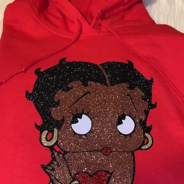 Glitter Betty Boop Unisex Hoodie OR T-Shirt | 1930's Cartoon