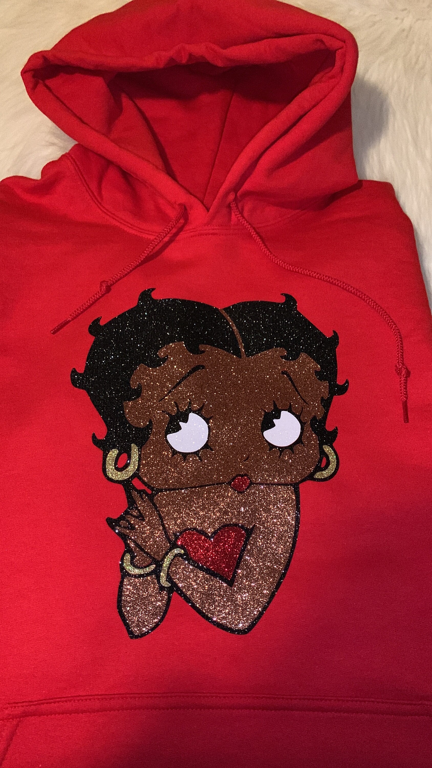 Glitter Betty Boop Unisex Hoodie OR T-shirt | 1930's Cartoon - Etsy