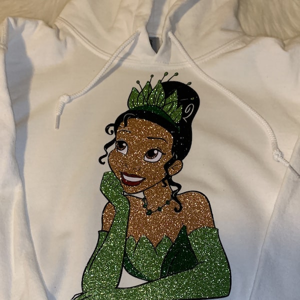 Princess And The Frog | Princess T-Shirt | Princess Tiana | Glitter Princess Tiana T-Shirt | Glitter T-Shirt  | Bling t-shirt