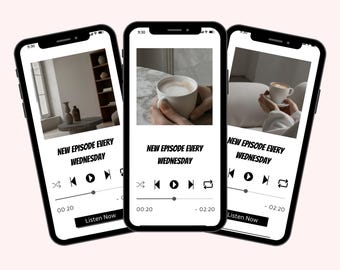 Plantilla de Canva para maqueta de podcast para iPhone (descarga digital)