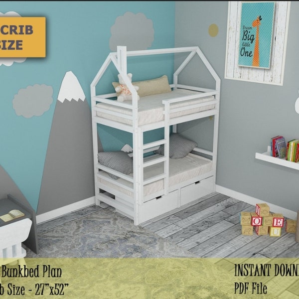 Toddler Bunk Bed Etsy