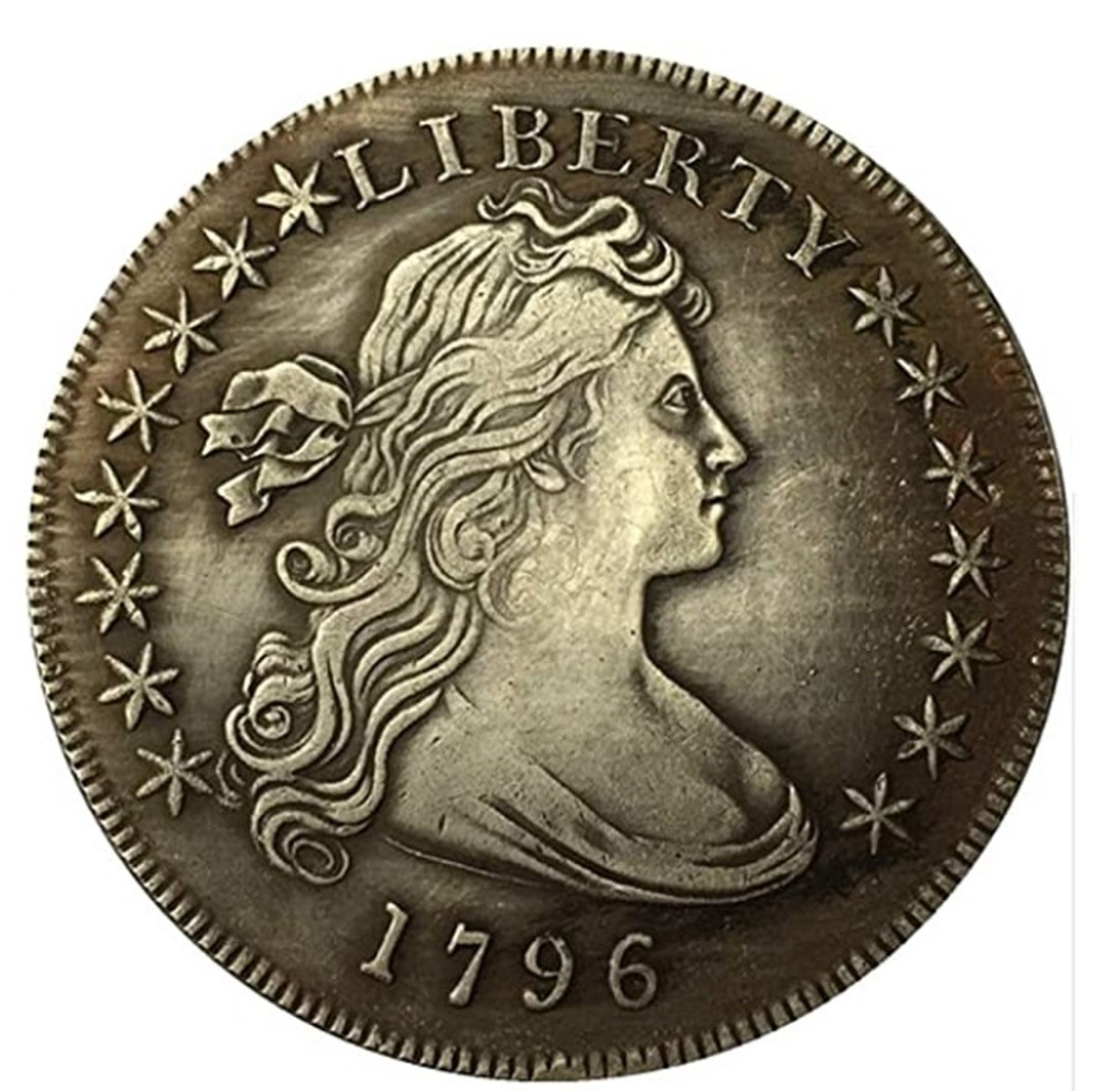 Rare 1796 Liberty Draped Bust Dollar American US United States Silver rare-1796-liberty-draped-bust-dollar-american-us-united-states-silver