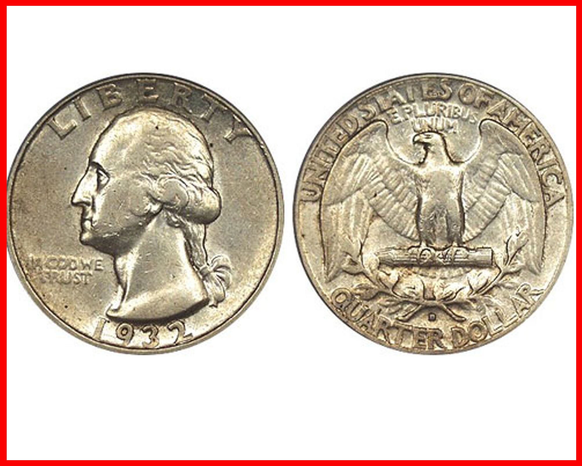 Rare 1932 D Washington Quarter Dollar American US United Etsy