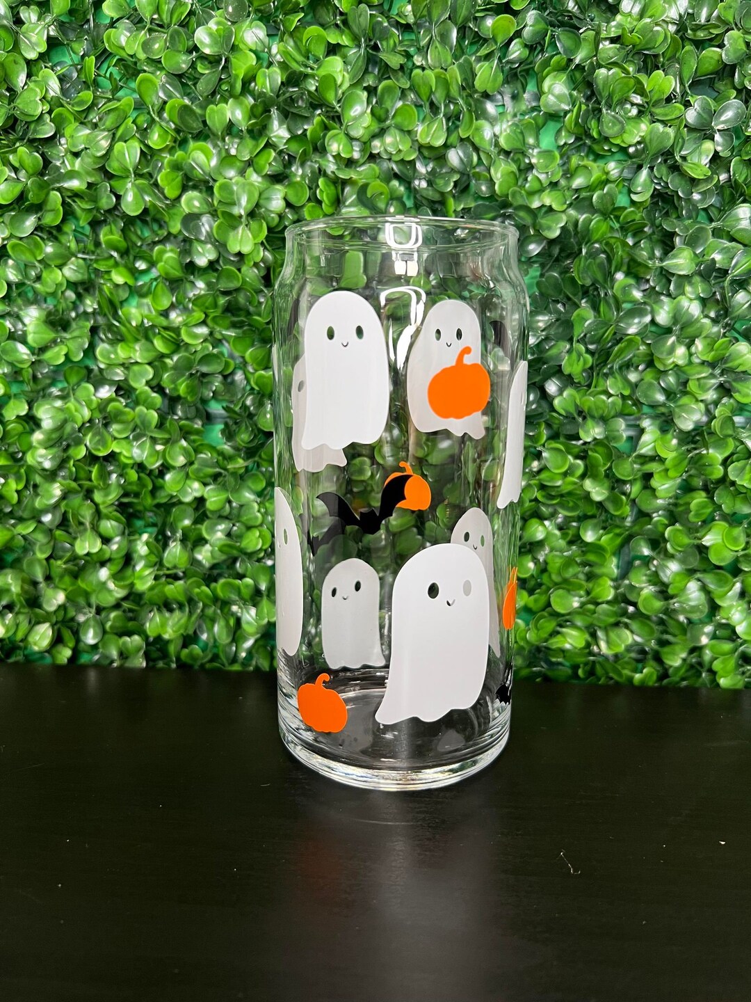 Ghost Glass Cup Halloween Ghost Coffee Cup Ghostie Cup Etsy