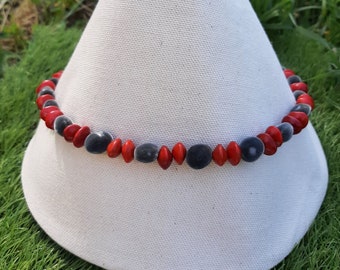 Natural Zanzibar seed necklace and church