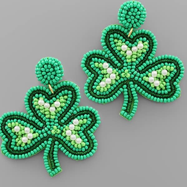 Green Statement Earrings Etsy