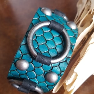 Ring & Scale Leather Cuff
