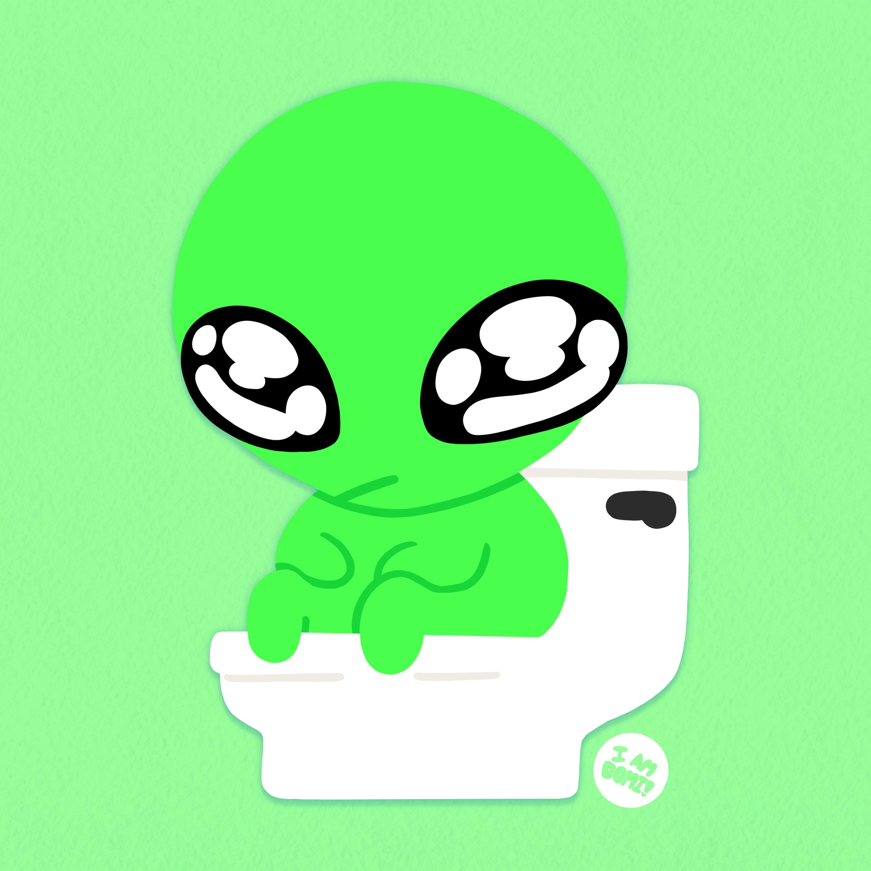 US ONLY/ Pooping Alien - Sticker - Etsy
