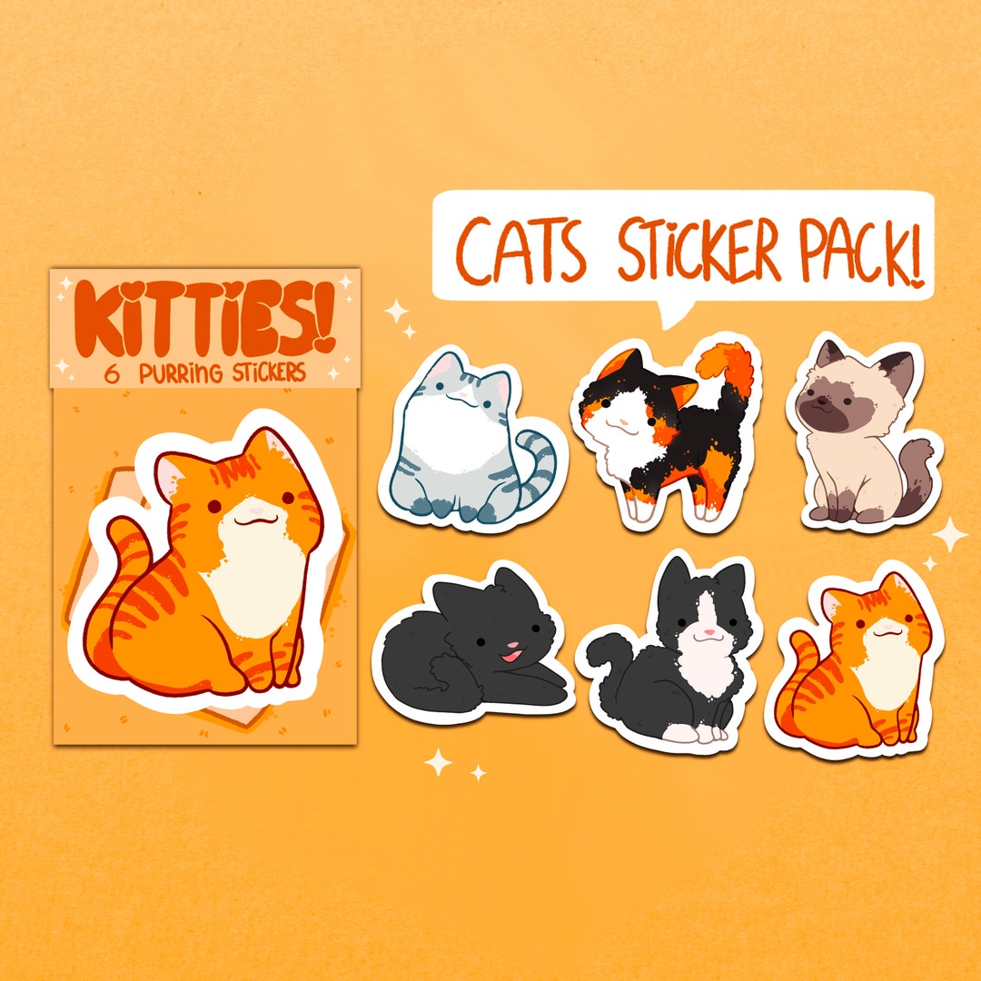 US ONLY/ Cats! - Sticker Pack - Etsy
