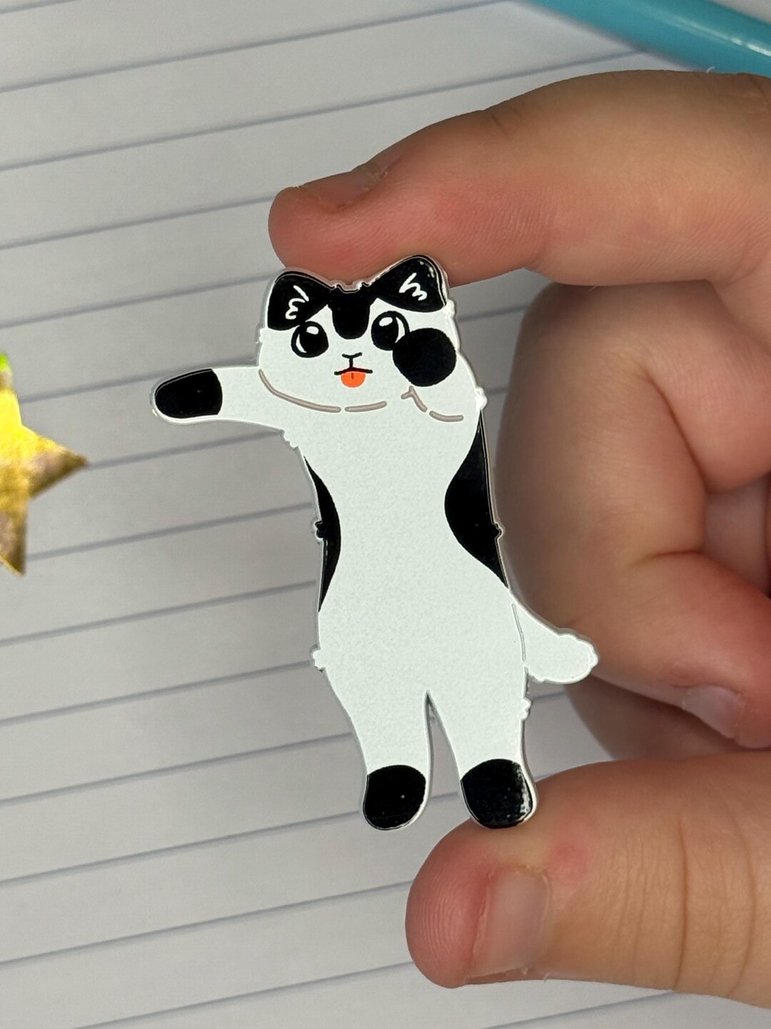 Triangular Cat Pin US ONLY/ Long Cat Enamel Pin - Etsy