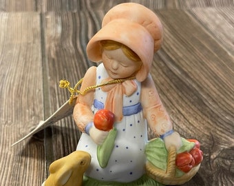 Holly Hobbie Friendship's Garden Vintage 1980's Porcelain Figurine