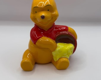 Winnie the Pooh with His Honey Pot Adorable 5" Ceramic Figurine from Disney