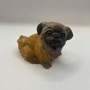 Vintage Reinrassige Haustiere Kathy Wise 1985 entzückende Porzellan Mops Hund Figur