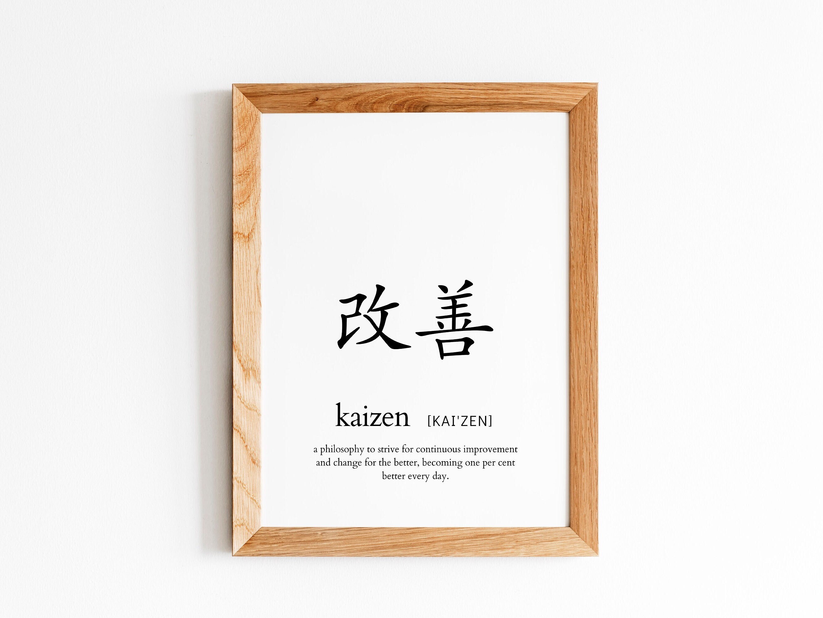 Kaizen Definition Print: Japanese Dictionary Artwork - Etsy