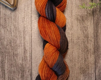 Trick or Treat, Fingering Weight Yarn, Hand Dyed Yarn, Yarn, Knitting, Crochet, Sock Yarn, Indie Dyed Yarn, Halloween Yarn, Fall Yarn