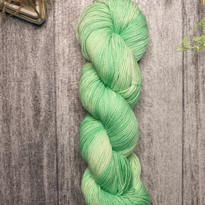 Seafoam, Fingering weight yarn, Hand dyed yarn, Yarn, Knitting, Crochet, Sock yarn, Indie dyed yarn, Green yarn